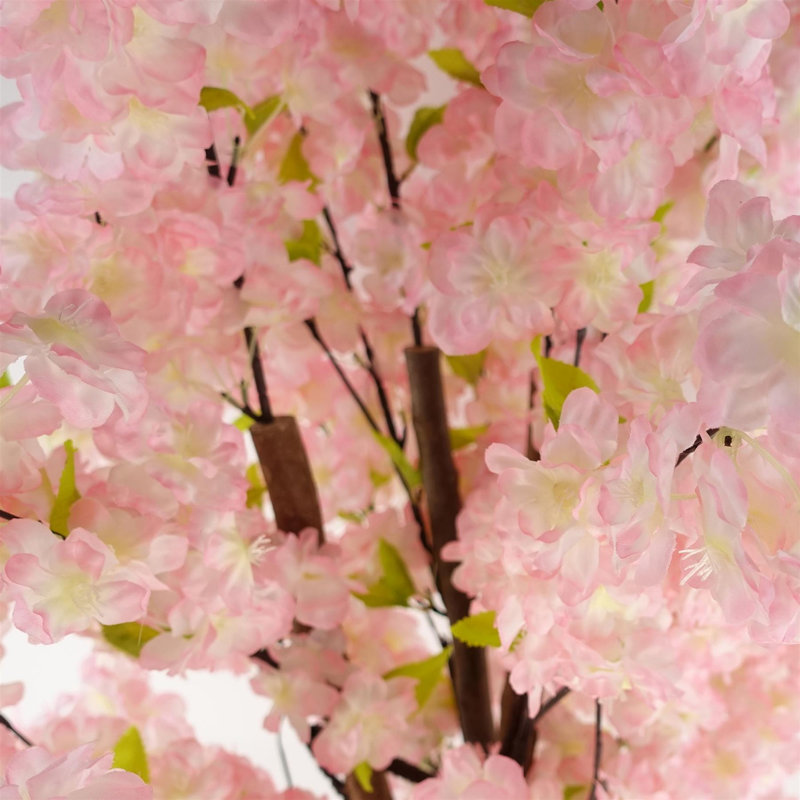 Plastic, Silk Artificial Arrangement in Planter, Pink