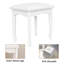 Tabouret de coiffeuse moderne en similicuir blanc avec pieds décoratifs en bois massif, siège de maquillage rembourré pour piano, chambre à coucher, vestibule