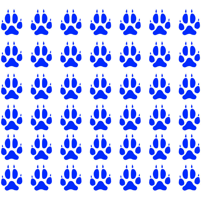 Décalcomanie murale empreintes Cochran, Bleu