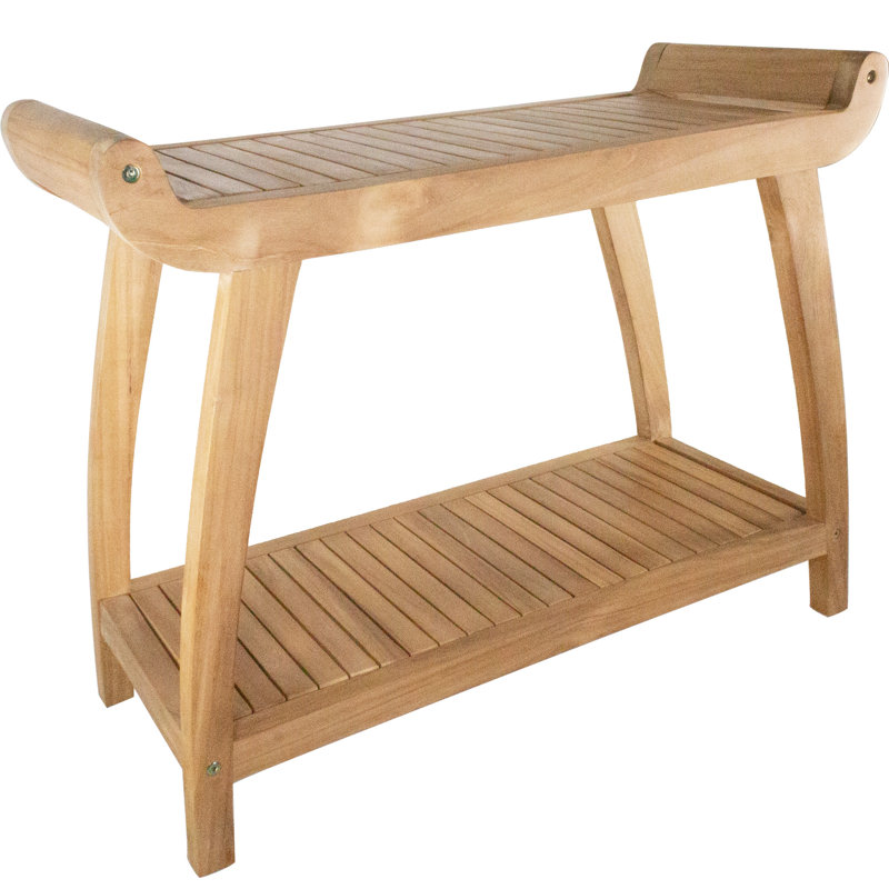 Banc de douche en teck de 29,52 po