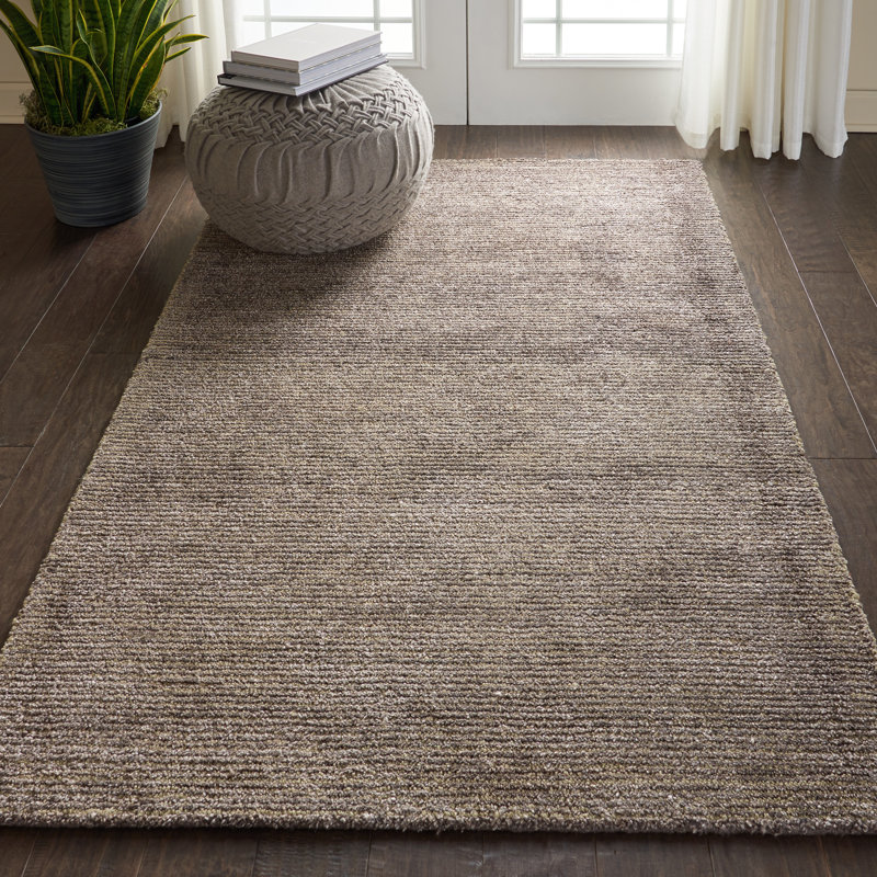 Tapis rayé touffeté à la main en jute / sisal Monea, Rectangle 5 pi 3 po x 7 pi 5 po