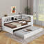 Lit de jour simple avec armoires de rangement, lit gigogne et ports USB-1540519566