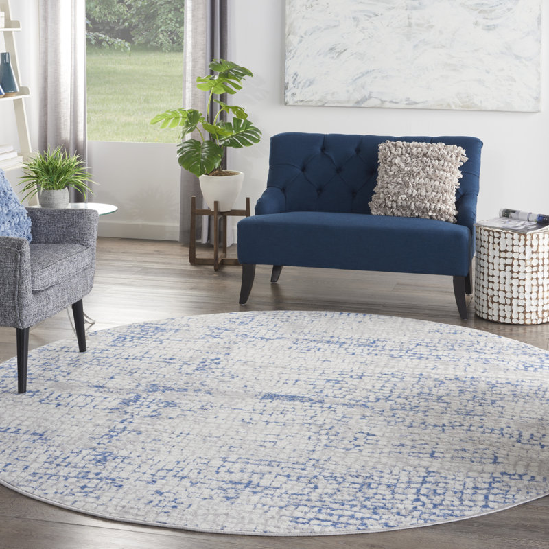 Abstract Indoor Rug, Round 8'