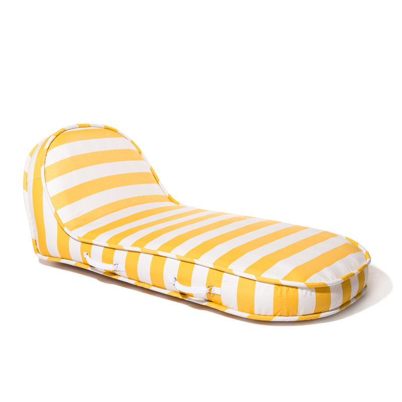 Pool Lounger, Yellow/White