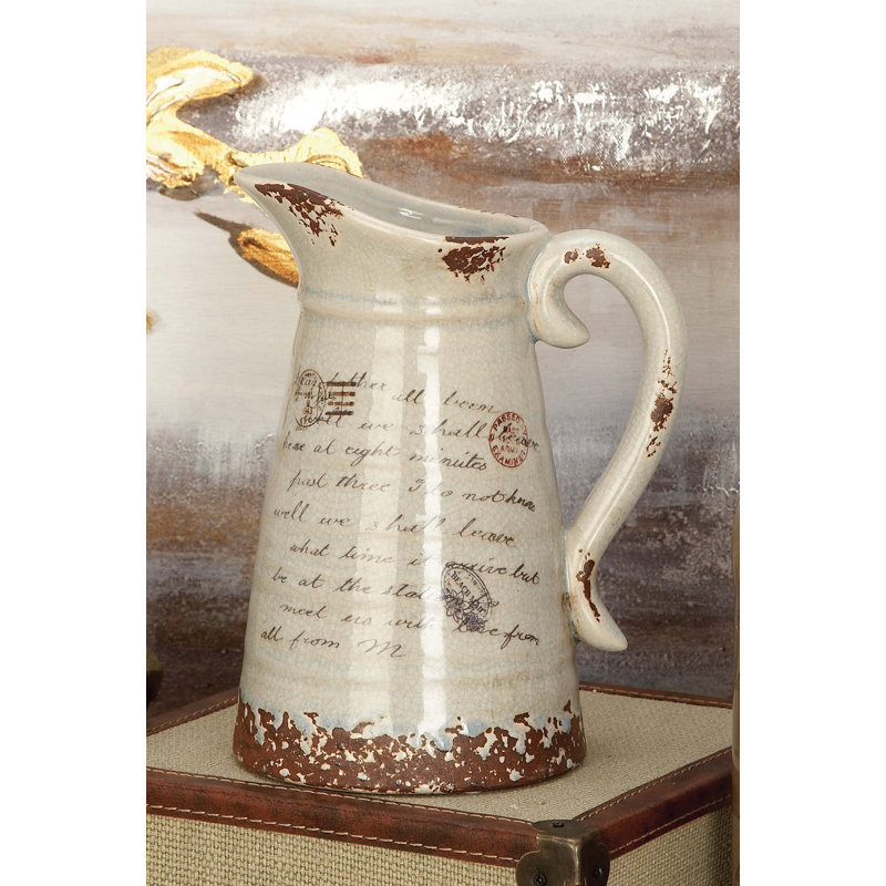 Farrar Ceramic 2 - Piece Pitcher Set, 10" H x 7" W x 6" D