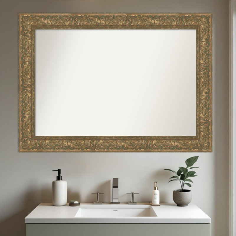 Miroir mural pour salle de bain Luxe, 30,75 po x 42,75 po, Bronze doré