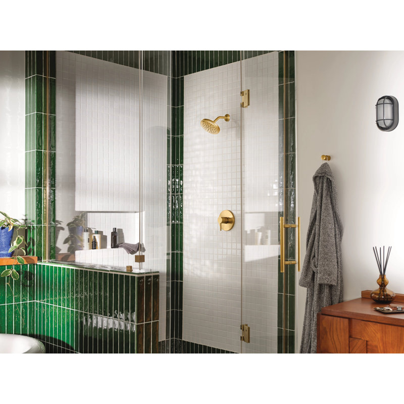 Ensemble de garniture de douche à 1 poignée M-CORE 3-Series Moen, valve requise, Or brossé