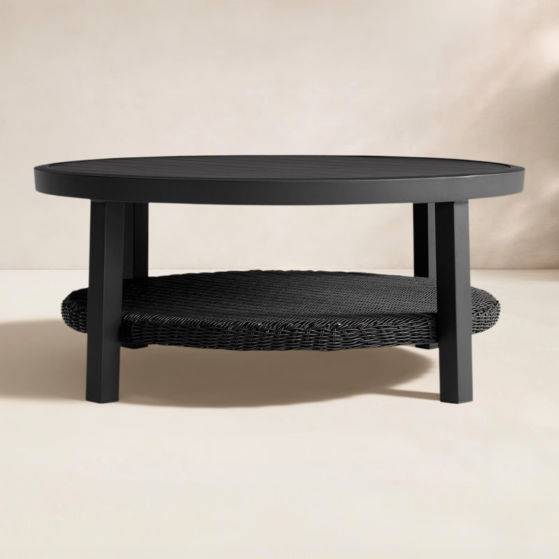 Cayman Round Metal Outdoor Coffee Table , 42'' in. W 42'' in. D