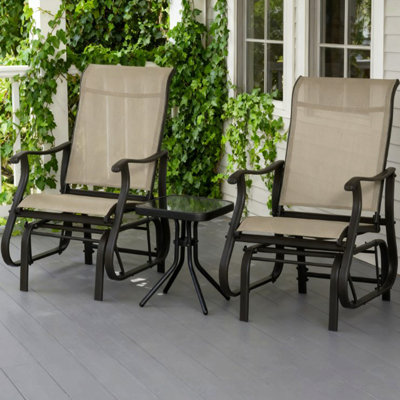 Ensemble de chaises, ensemble de chaises coulissantes pour l'extérieur, compact et durable pour le patio, l'heure du thé au bistro, parfait pour les familles