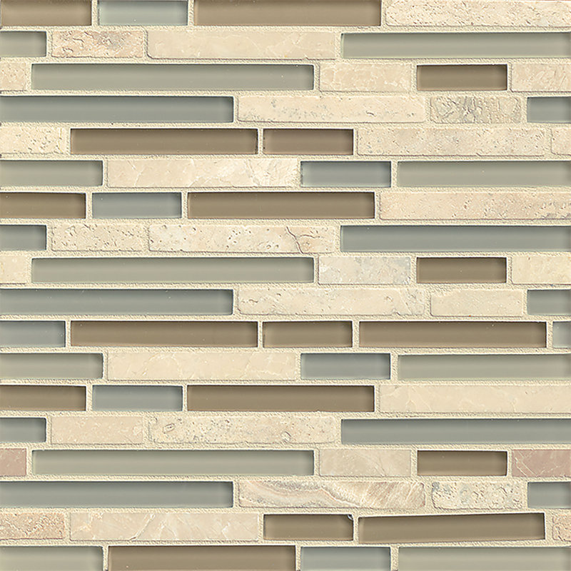 Eclipse Glass Linear Mosaic Wall Tile, Isle