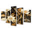 Ensemble de 5 décorations murales Glam White Spring Flowers In The Night - Wildflowers