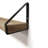 24" Solid Wood Ledge Wall Shelf with Rustic Metal Bracket Driftwood: Industrial Style, Open Shelving for Display
