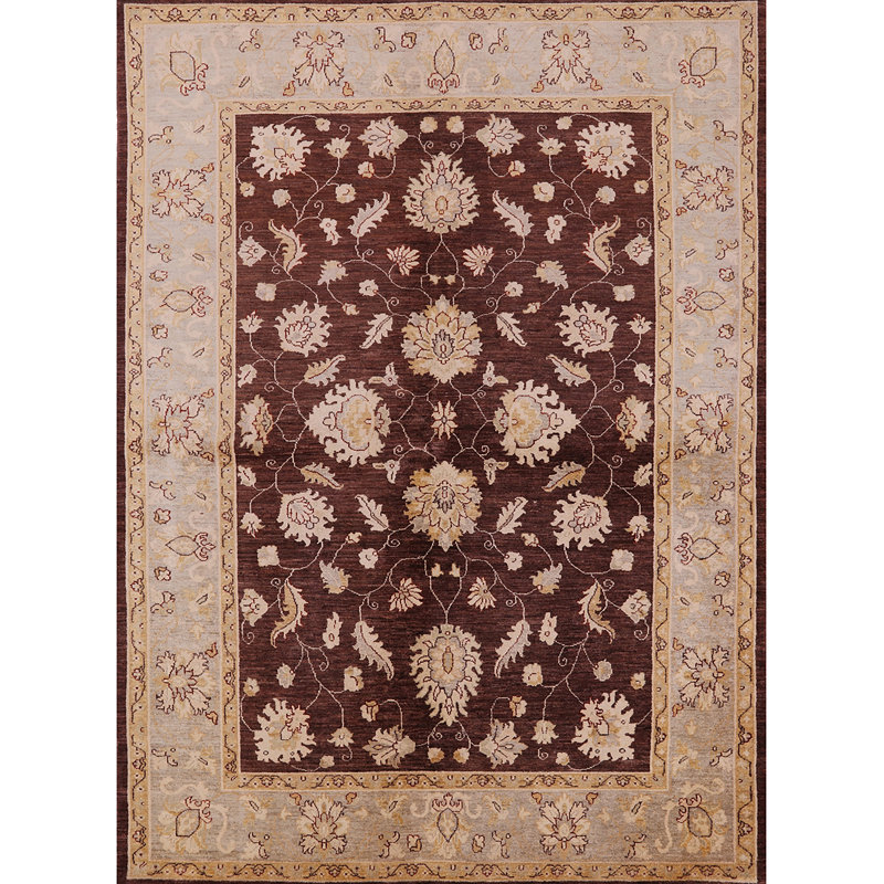 Tapis beige / brun Casteel, Rectangle 8 pi x 12 pi