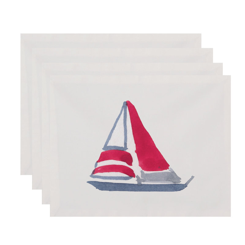 Napperon Aksel Sail Away 18 ", Ivoire