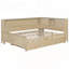 Lit de jour polyvalent en bois avec plusieurs options de rangement et design élégant