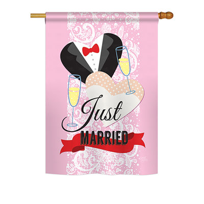 Double Sided 40 in. H x 28 in. W Polyester Garden flag