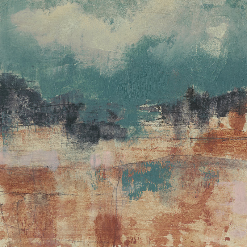 Teal Sky II by Jennifer Goldberger - Wrapped Canvas Painting, 51cm H x 51cm W