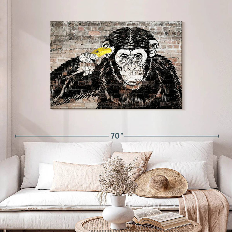 Brampt Monkey Headshot, 30" H x 45" W