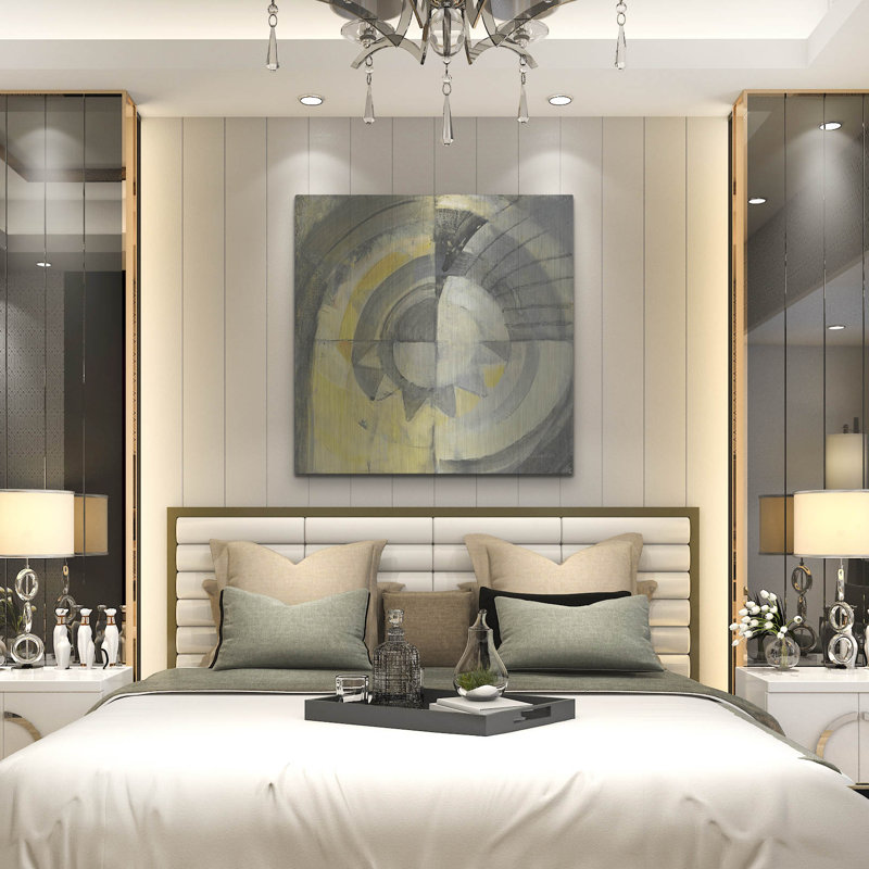 Art mural luxueux en métal «Reflection 2» par Albena Hristova, H 36 po x l 36 po