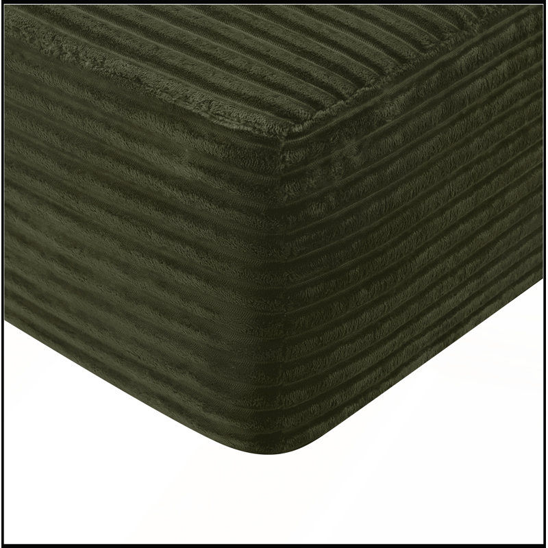 Chaise longue deux places de 147 cm avec porte-gobelet, revêtement en peluche souple assorti pour salon, Green