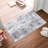 GLN Contemporary Collection - Modern Machine Washable Area Rug, Non Slip, Abstract, Living Room, Bedroom, Bathroom (Gray)-1366973596