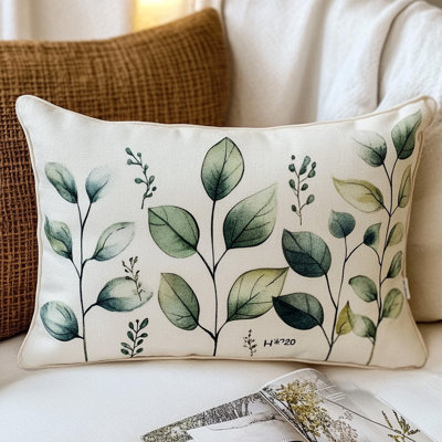 Watercolor Eucalyptus Pillow