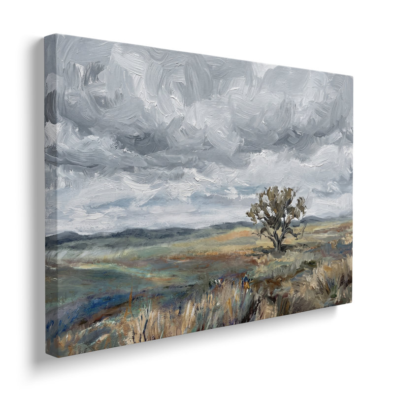 Tableau de paysage solitaire multicolore sur toile, œuvre d'art mural pictural pour salon, salle à manger et chambre