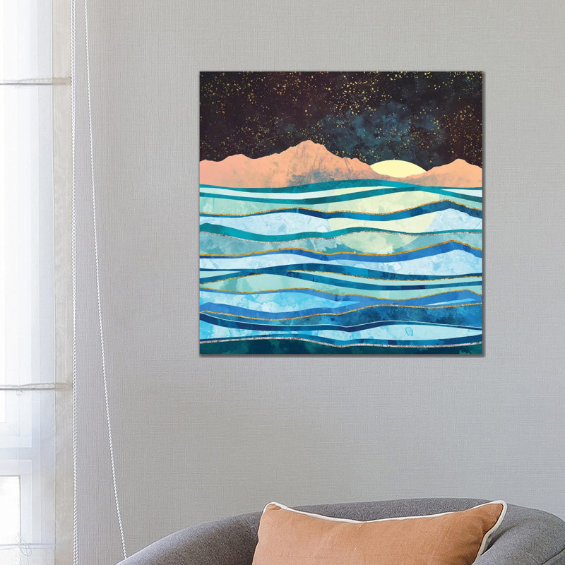 Celestial Sea by SpaceFrog Designs - Wrapped Canvas Painting Print, 66.04 cm H x 66.04 cm W x 3.175 cm D