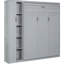 Lit double avec tablettes, garde-robe, lumières à DEL - gris-750729875-750729869