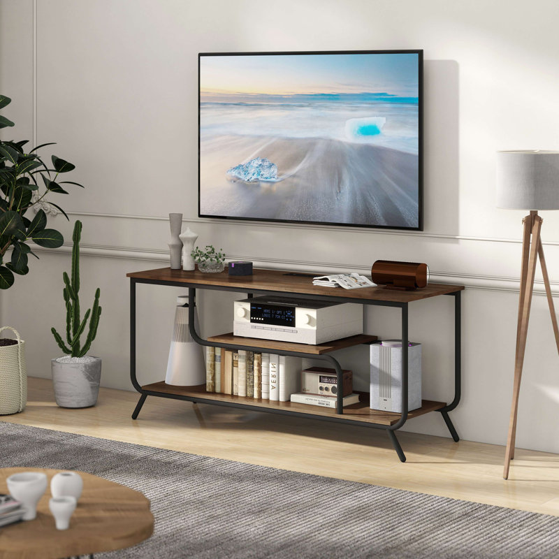 There Are Installation Videos And Scene Videos. TV Socket And LED Light - TV Stand TV Up To 55 " Small Unit Modern TV Console Suitable For Living Room And Bedroom