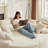 Dadrien 78.5-Inch Mid-Century Modern Futon With Corduroy Fabric And Neck Pillow Design-121793484