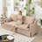 81'' Country-Style Upholstered Slipcover Standard Sofa-328504047
