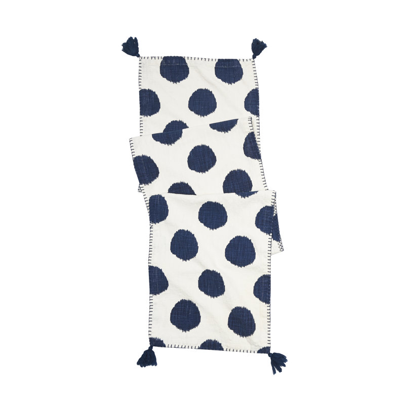 Chemin de table Heflin Dot Azalea, Bleu