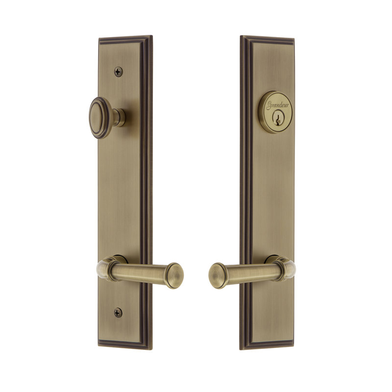 Ensemble d'entrée haut Carré, Laiton rétro, 2,375 po, Droite