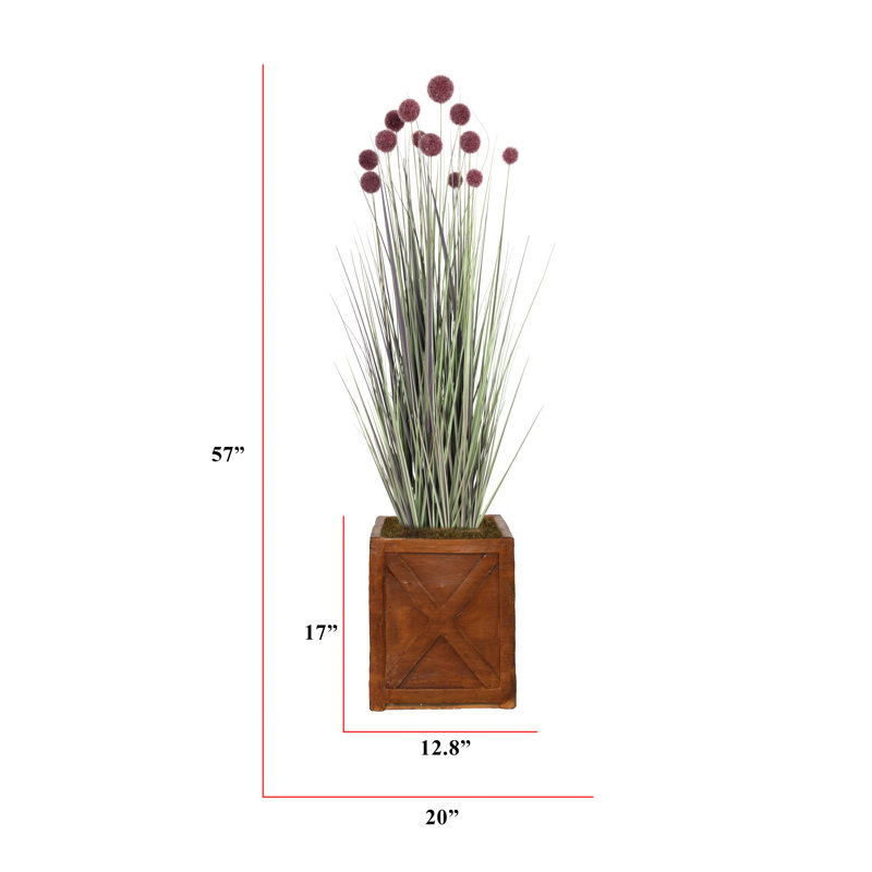 57'' Faux Pampas Grass Plant in Planter