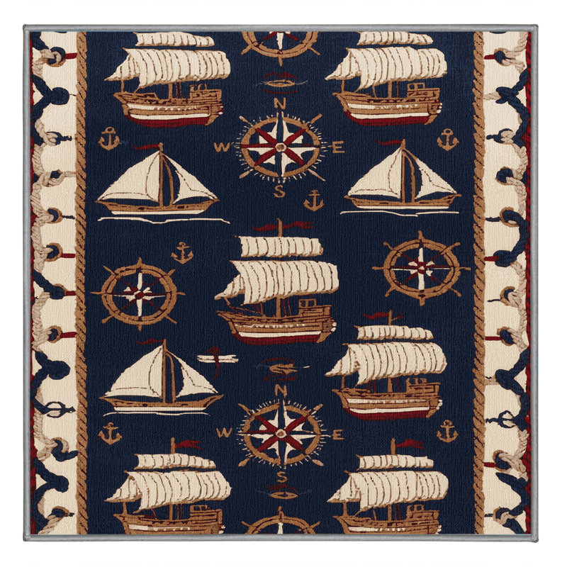 Tapis mauve lavable à la machine, Carré 6 pi