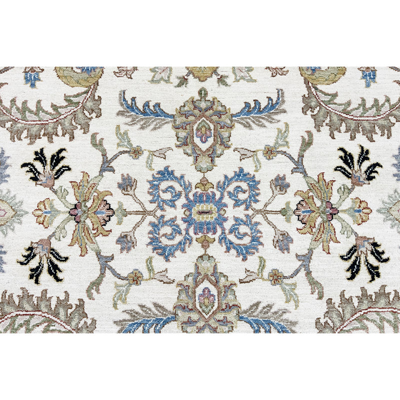 Oriental Area Rug in Beige/Wine/Light Blue, Rectangle 9' x 12'