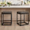 Tabouret de comptoir de cuisine moderne taupe foncé de 24 po avec repose-pieds rembourré Borough