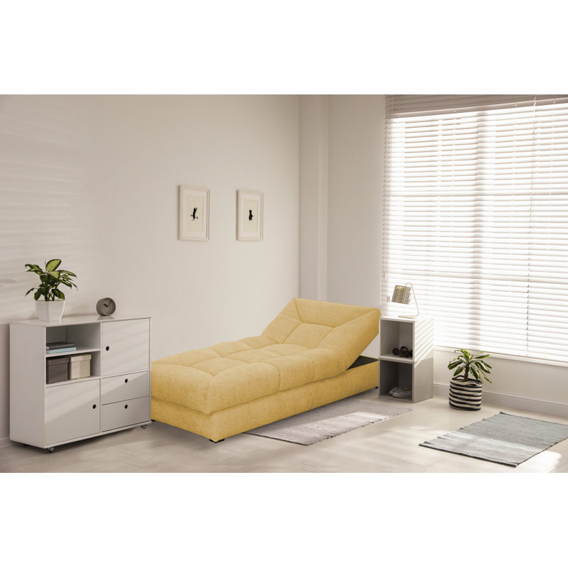 Upholstered Chaise Lounge, Gold
