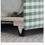 Lit de jour en vichy douillet avec couchette, port USB et conception adorable en forme de vague, aucun sommier nécessaire, tissu en lin-121317065