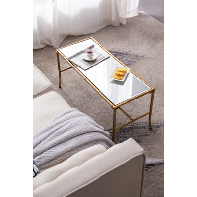 36x16x16.5" Antique Gold Coffee Table