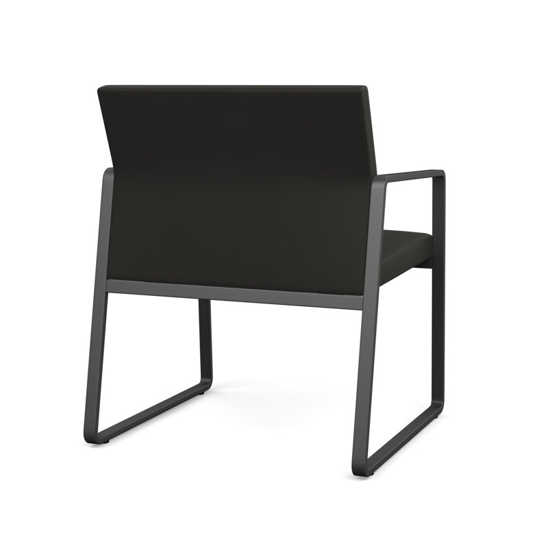 Chaise d'invité surdimensionnée Gansett, Anthracite, Vinyle gris anthracite Patriot Plus