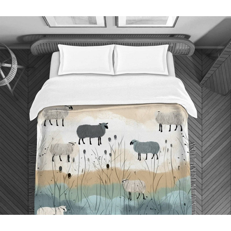 Farm Sheep Comforter, Twin Extra Long Comforter