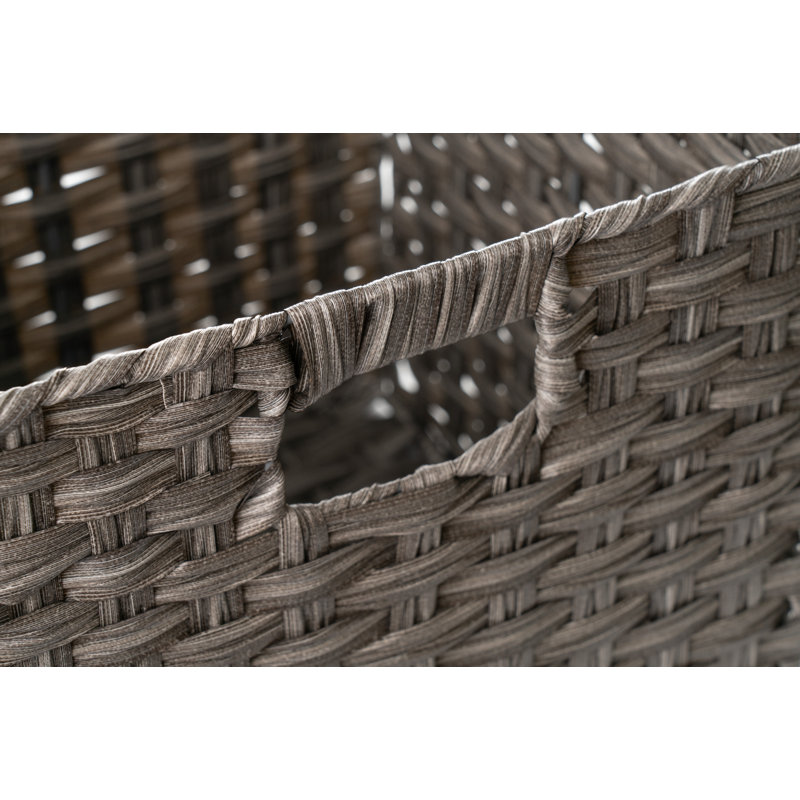 Bayou Breeze Myrth Wicker Decorative Basket, Gray