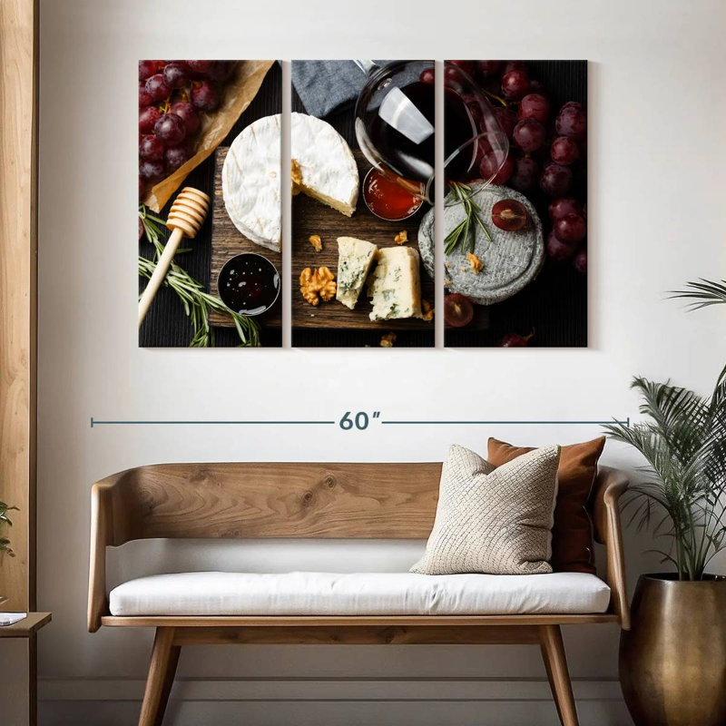 Yarlin Cheese And Wine, 32" H x 50" W