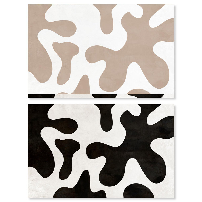 Le Splat Set Canvas Set of 2 Boho Sets of Two Art by , 16" H x 24" W, Toile tendue