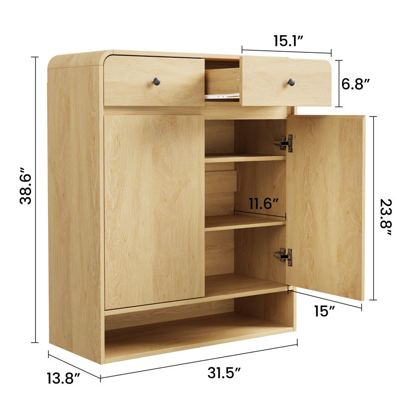 Armoire de rangement Slim, Naturel