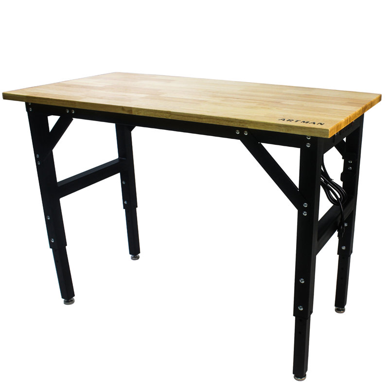Établi à hauteur réglable en bois 48,03 po