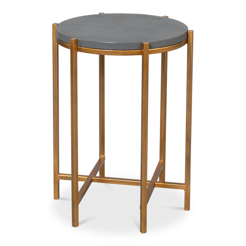 Shagreen End Table, Dark Gray