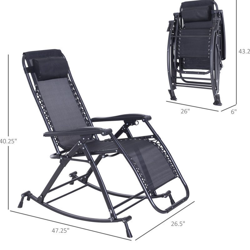 Chaise berçante pliable d'extérieur Gravity